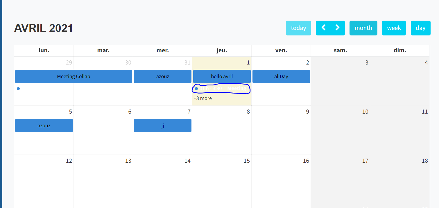 Fullcalendar Laravel Color Text For No Fullday Event Laravel Questions
