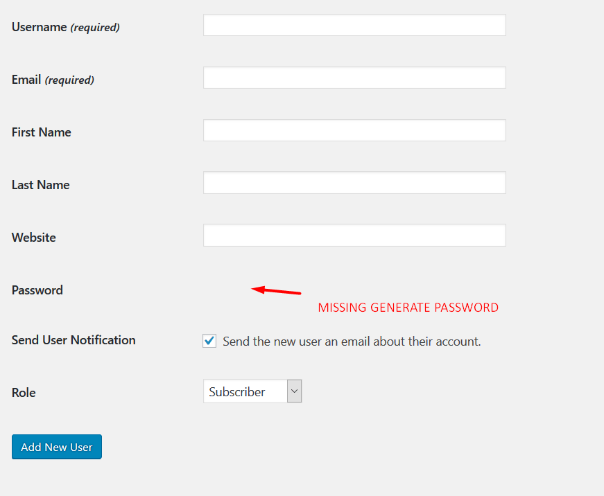 Generate password, gss, password, random password, . users - wordpress Account Management generate password missing on my laptop - WordPress ...