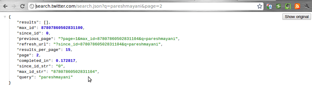 需要您的twitter Search Api帮助 码农家园