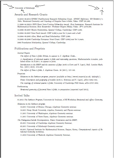 William james (first reader), tatiana ayole (second reader) m.a., history, university of center city, 2017 dissertation: header footer - Page numbering at top of page - TeX - LaTeX Stack Exchange