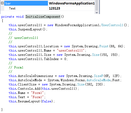 关于c 如何在winform Designer中保存用户控件的struct Type属性 码农家园