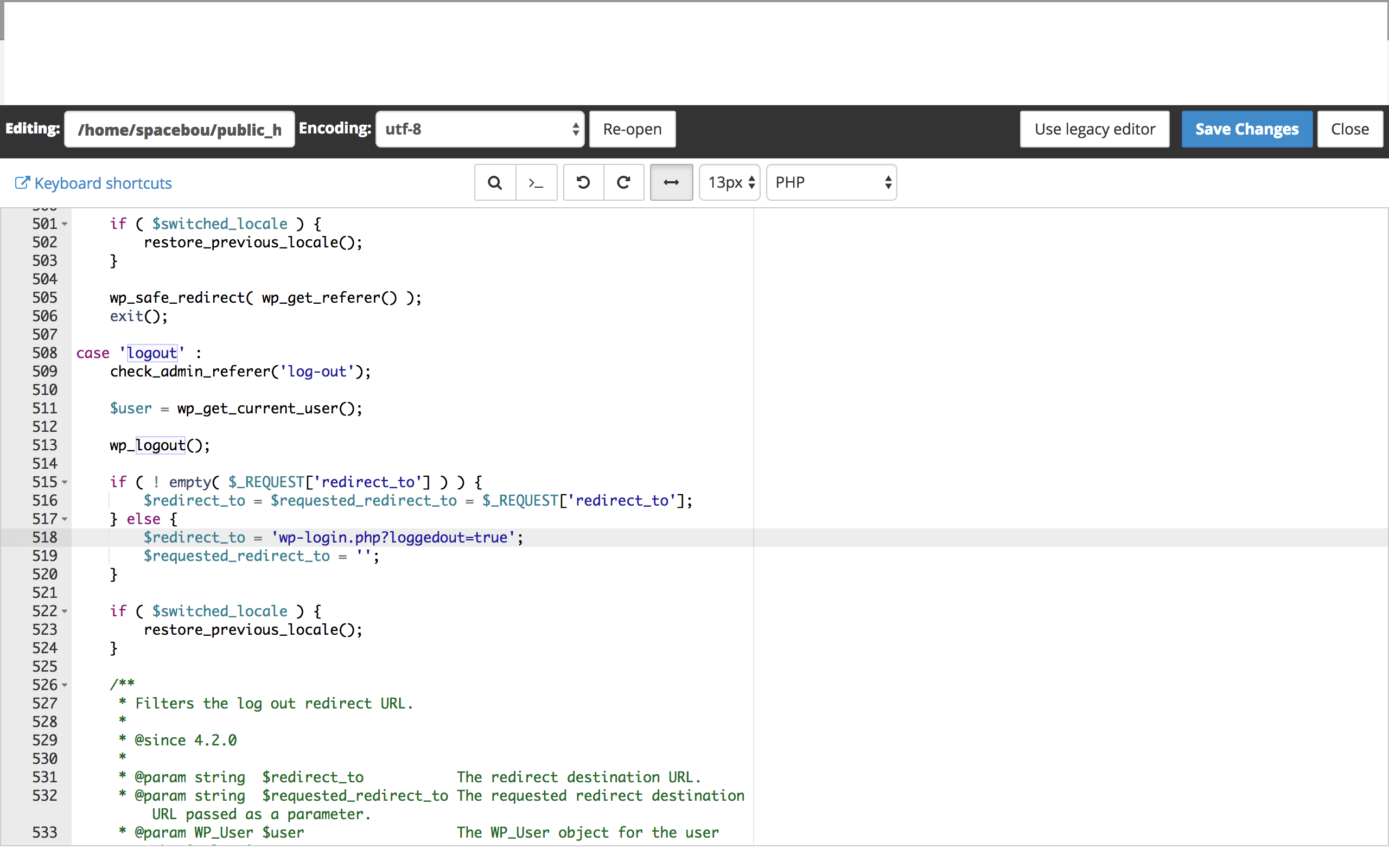 Function wpse_44020_logout_redirect( $logouturl, $redir ) { return $logouturl. php - Logout redirects to default page - WordPress Development Stack Exchange
