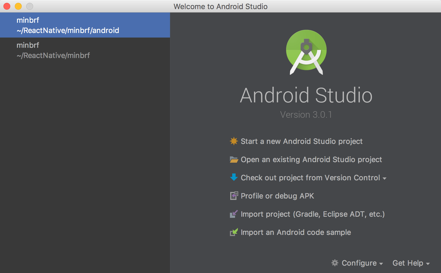 Example project list