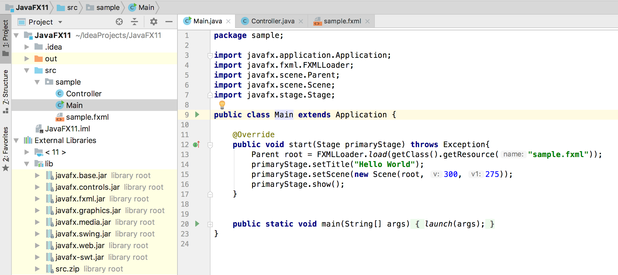 JavaFX 11 Project