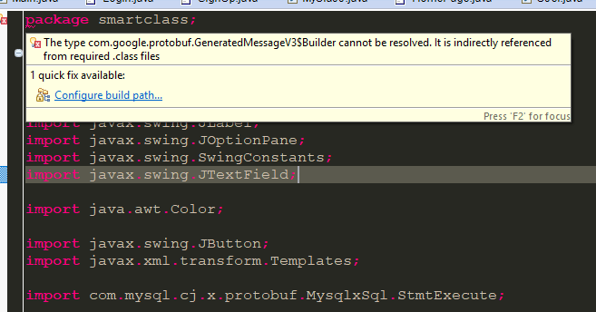 关于java 无法解析com Google Protobuf Generatedmessagev3 Builder类型 从所需的 Class文件 间接引用它 码农家园