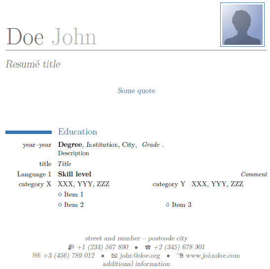 When you're applying for a job, think of your curriculum vitae as the document that will open the doors to new opportunities. Arrangement Of Cv Header Content Tex Latex Stack Exchange