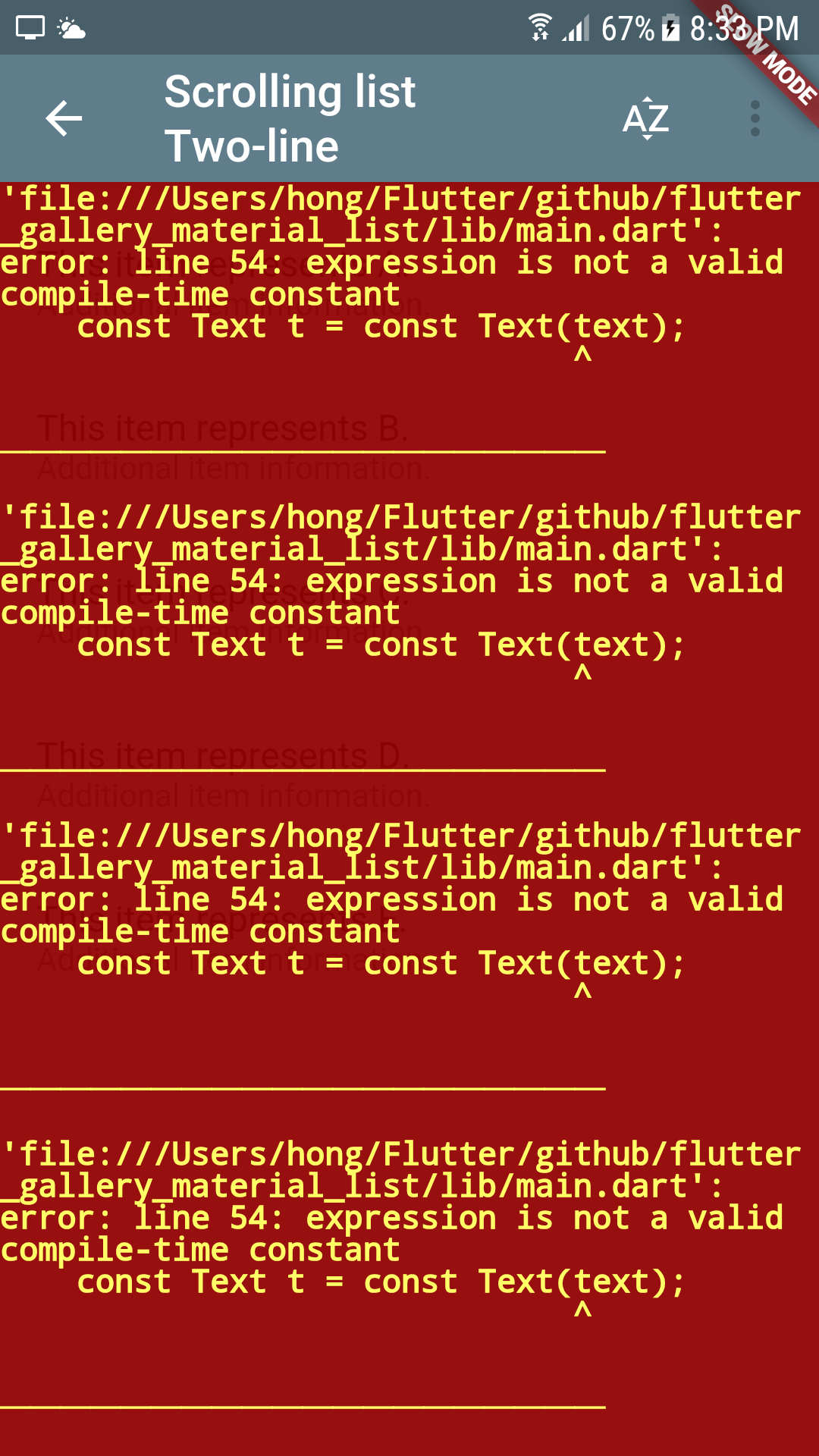 Flutter Text Exception Expression Is Not A Valid Compile Time Constant Stack Overflow