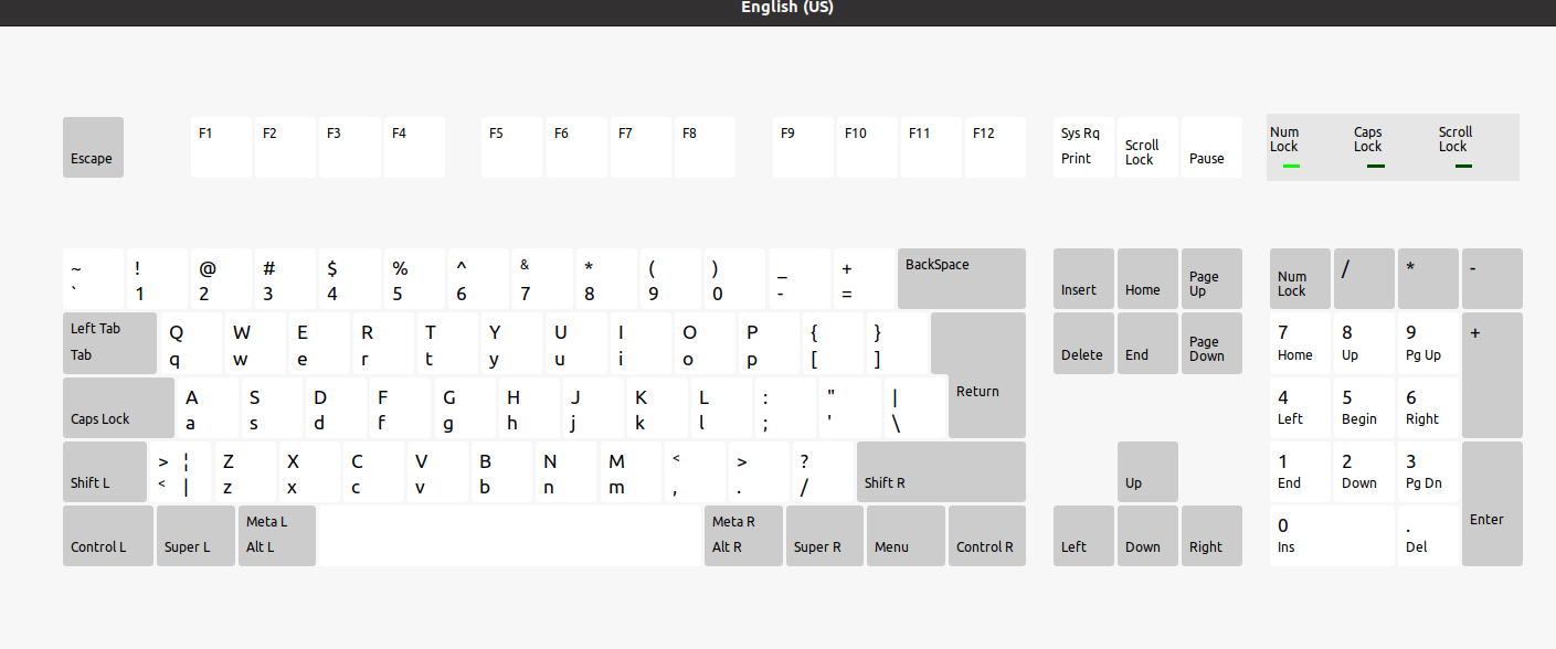 And to verify that the keyboard layout is correct use the command: What font does Ubuntu 20.04 use for creating keyboard