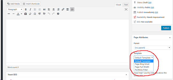 Creating the content template structure · step 2: Creating Page Templates In Wordpress 5 0 Stack Overflow