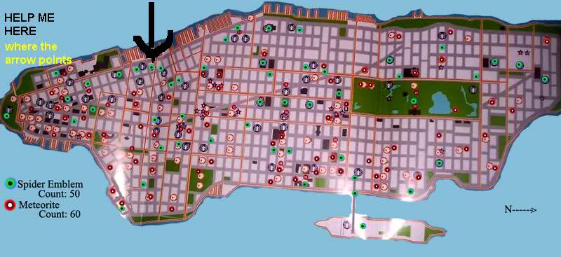 Reception from people of new york. Map For Spider Man 3 Meteorites And Spider Emblems Arqade