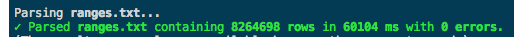 Parsed 1 GB file in 1 minute