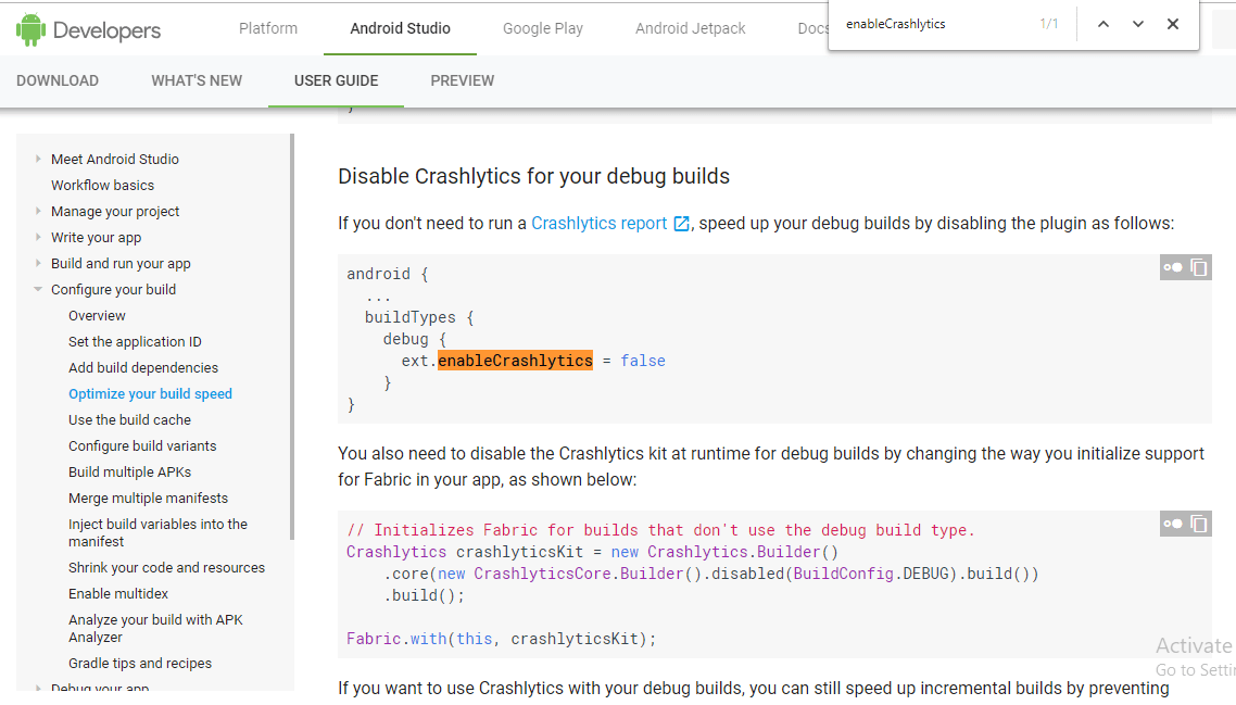 Before proceeding to the solution below, please at first update to the latest stable version of fabric gradle tools and check if the . How To Disable Crashlytics During Development Stack Overflow