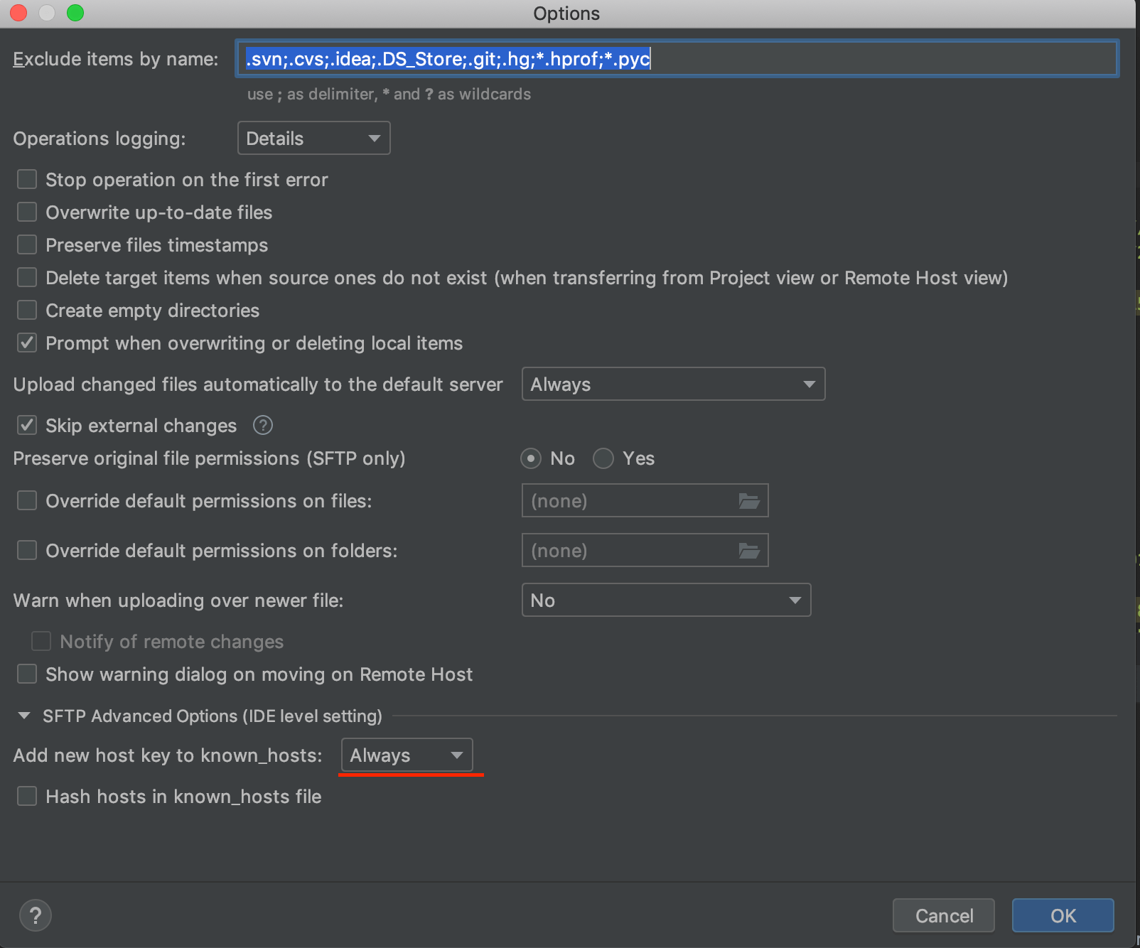 Change deployment settings