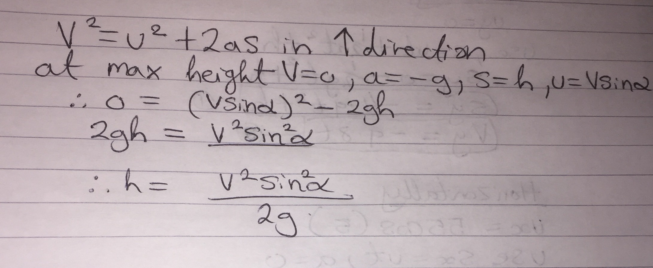The ball is vx@0d=20 m/s just as the ball leaves the table top and the vertical velocity is zero initially vx@0d= 0 m/s. projectile motion - Show the maximum height of particle