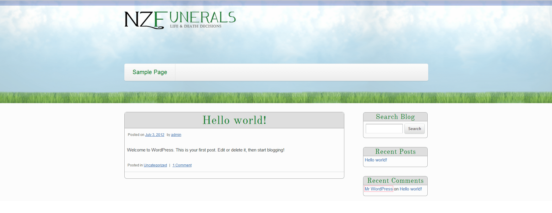 The approach shown above is a nuclear solution for header images. WordPress - Blue Bar Showing in Header - Stack Overflow