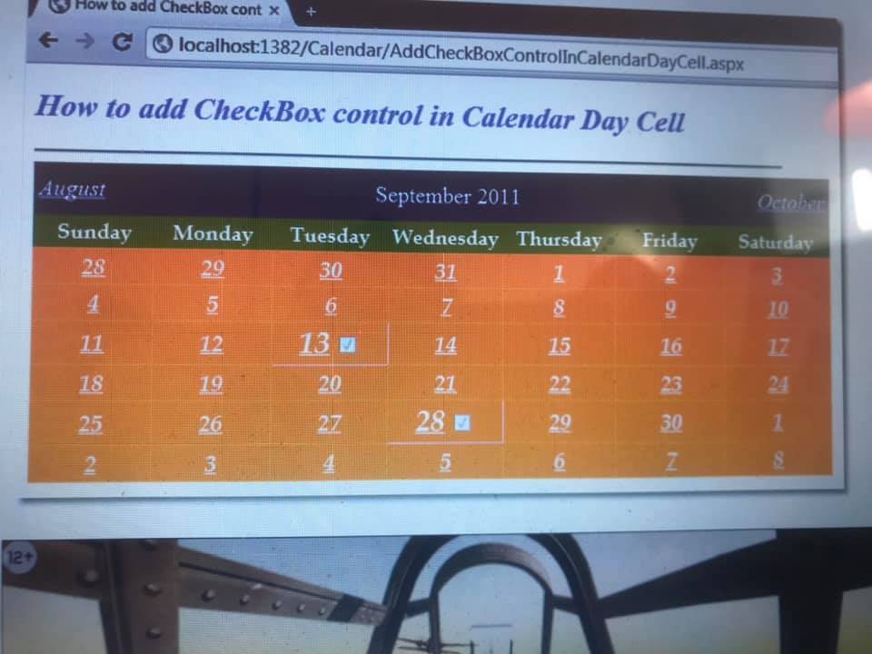 javascript is there a html code for a monthly calendar