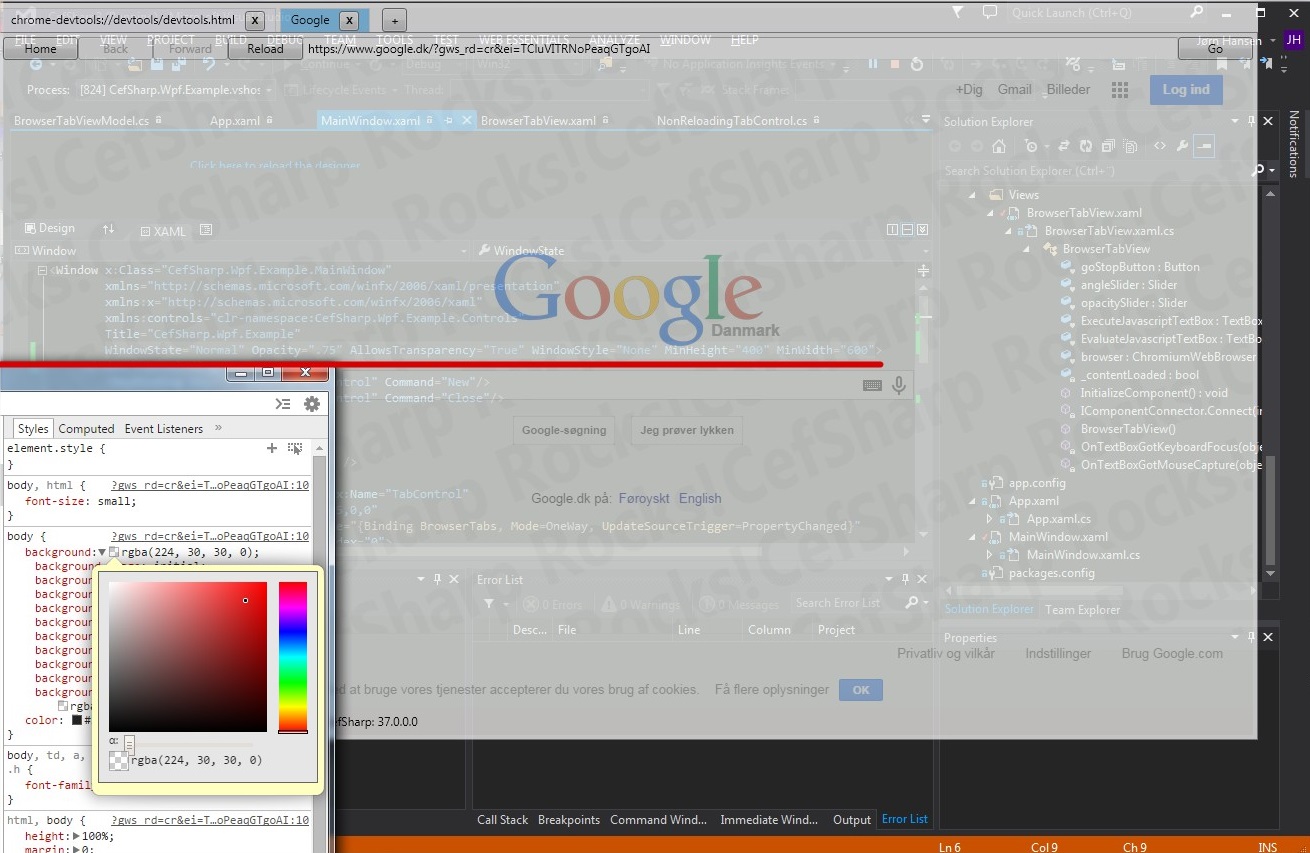 Yep should be doable with CefSharp