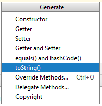 Generate Popup by pressing alt + insert