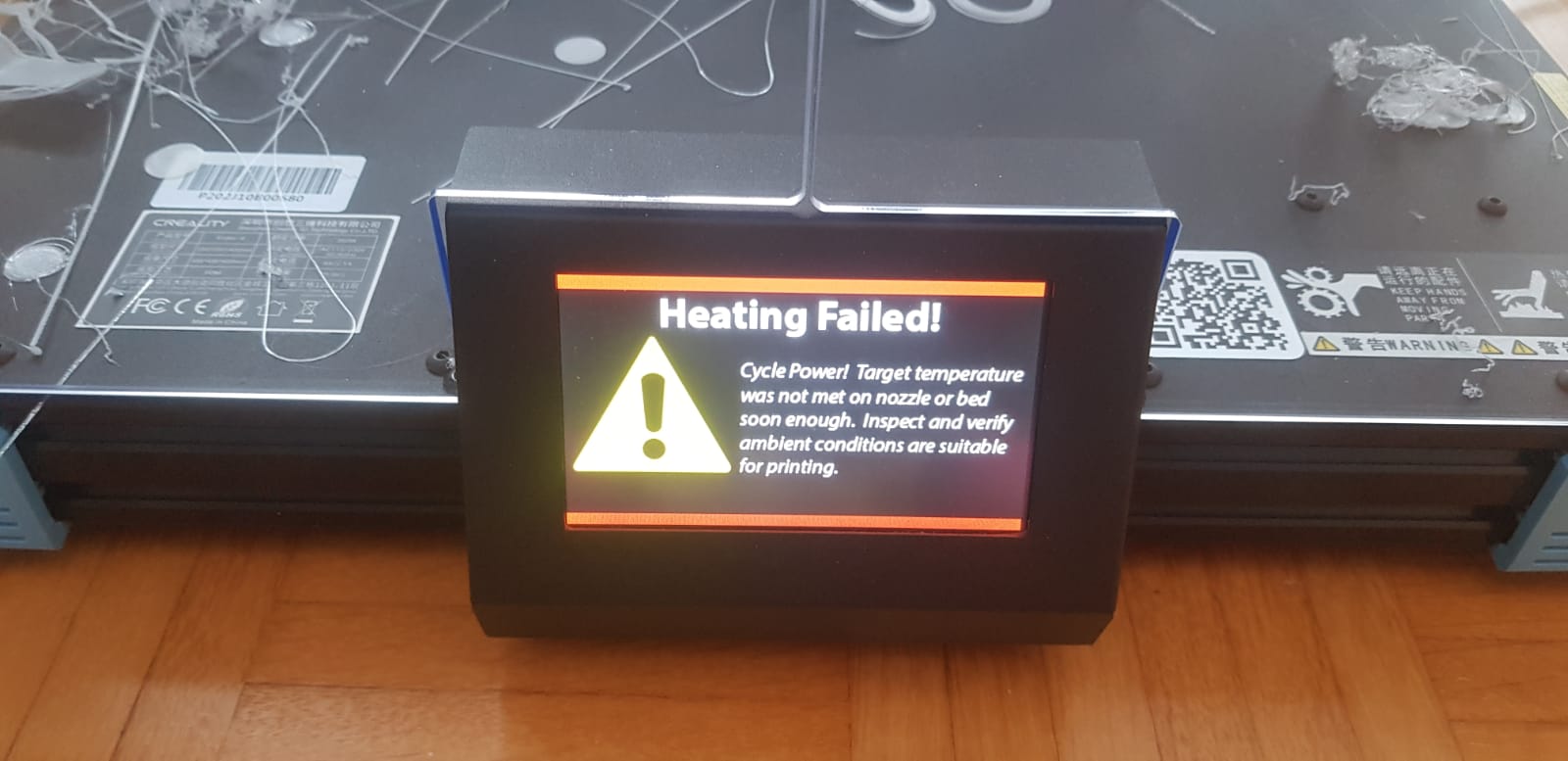 Creality Ender 6 Heating Failed Error 3d Printing Stack Exchange