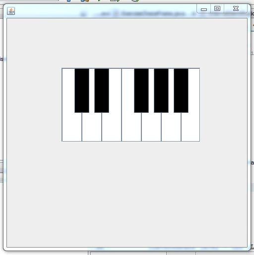 Piano using JScrollPane and JLayeredPane