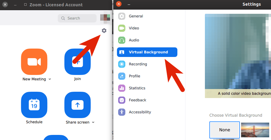 What resolution should my zoom background be to blur? 18 04 How Can I Choose The Zoom Virtual Background Feature Using Ubuntu Ask Ubuntu