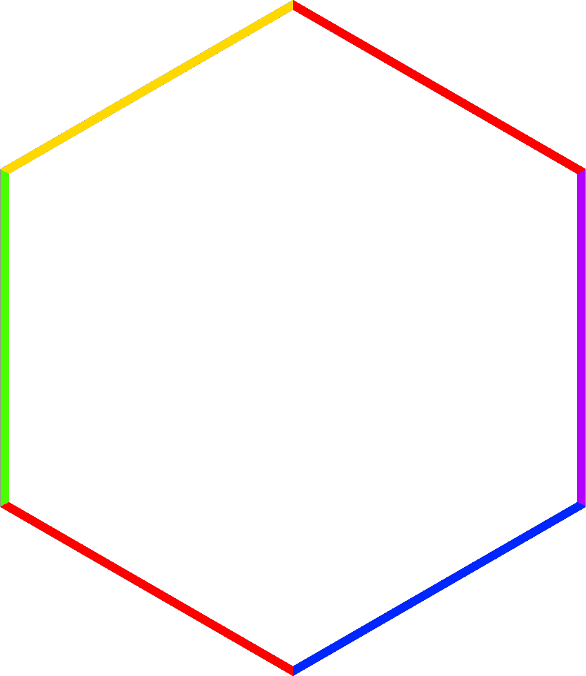 To draw a hexagon, start by tracing something round to make a circle. I Need To Draw A Multicolored Hexagon On Canvas Stack Overflow