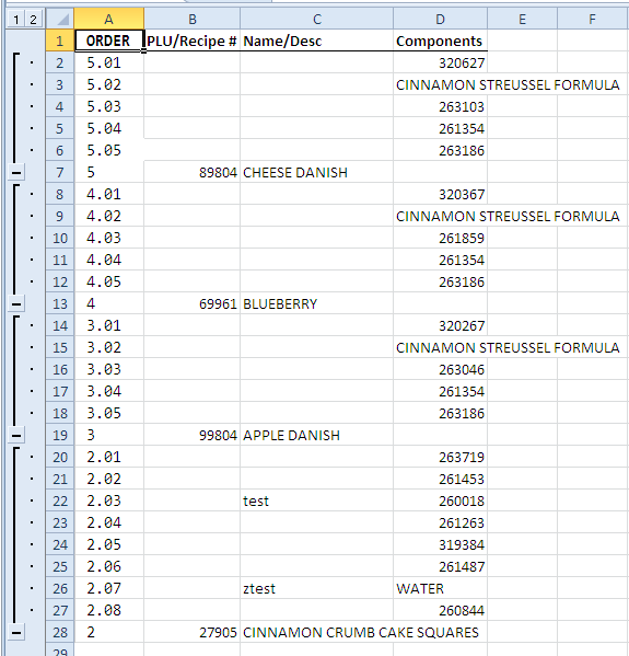 microsoft excel how do i group rows in a spreadsheet and keep them