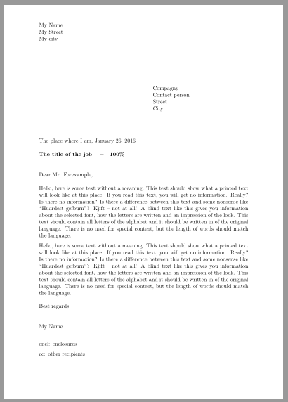 People write business letters and emails for a variety of reasons such as requesting inf. scrlttr2 - How to obtain a swiss letter layout? - TeX - LaTeX Stack Exchange