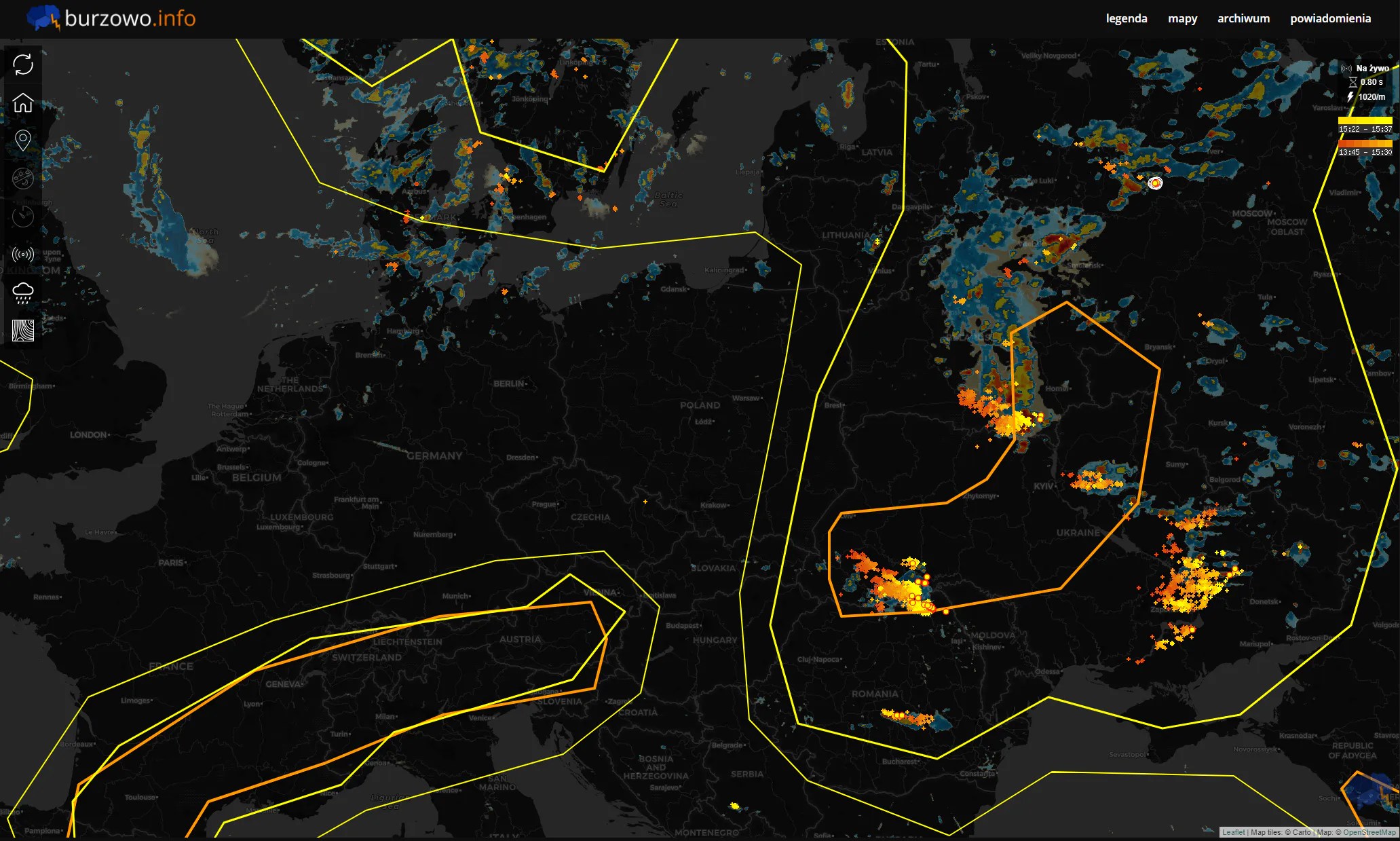 Pogoda satelitarna za darmo sprawdź gdzie pada deszcz na mapie satelitarnej opady deszczu oraz śniegu radar chmur i burz Radar Burz Te Aplikacje I Witryny Pomoga Ci Sprawdzic Gdzie Jest Burza