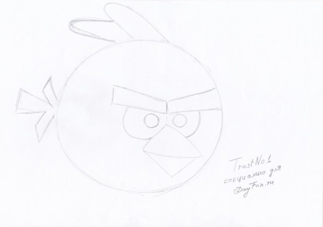 как нарисовать энгри бердз стар варс