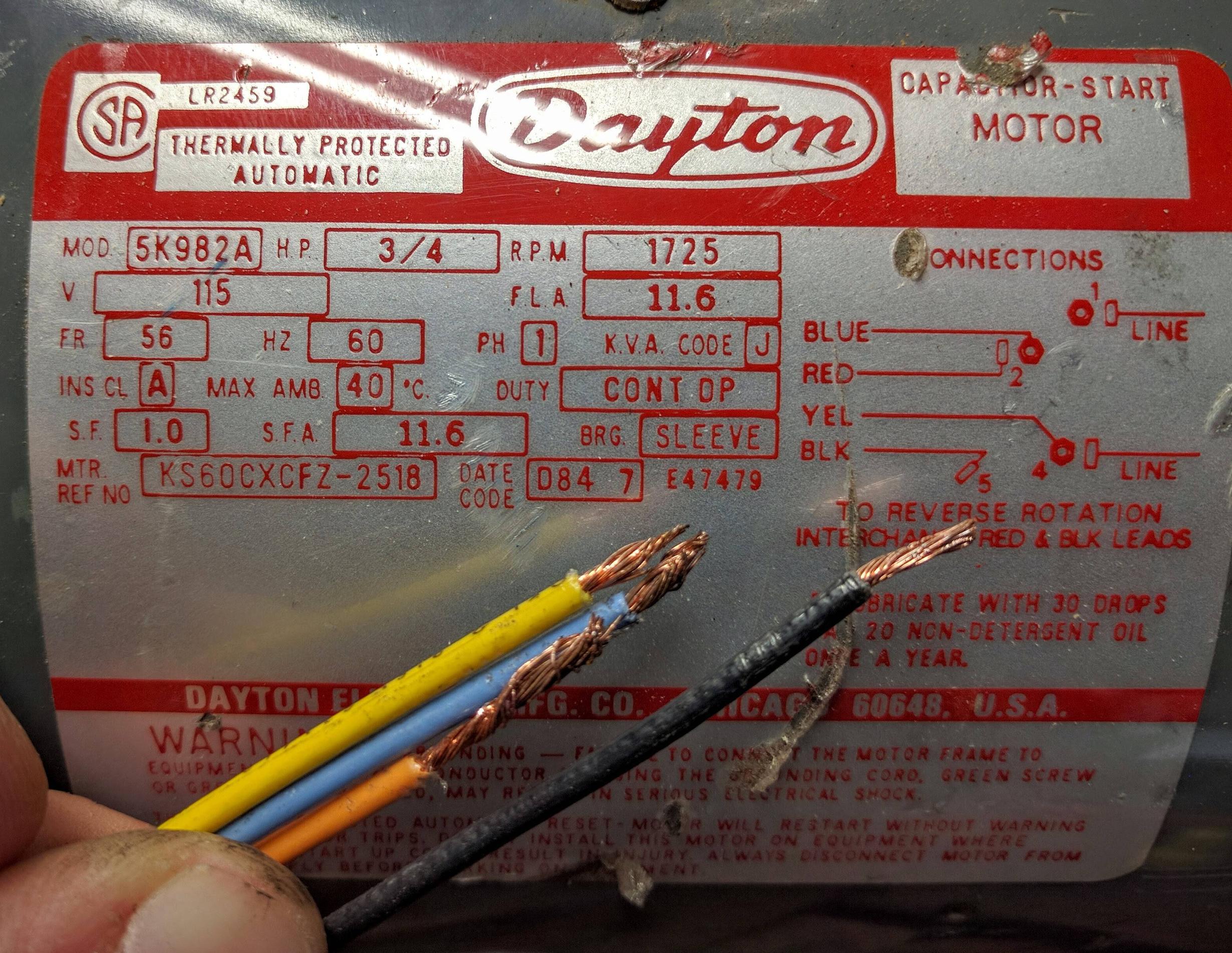 L1 is line 1 in and should. Induction Motor Capacitor Wiring
