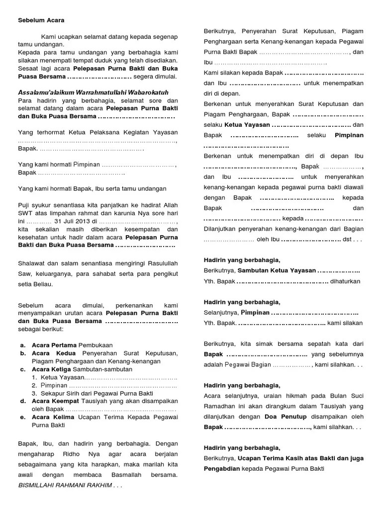 Contoh Susunan Acara Perpisahan Guru Pensiun Seputaran Guru – Corona Todays