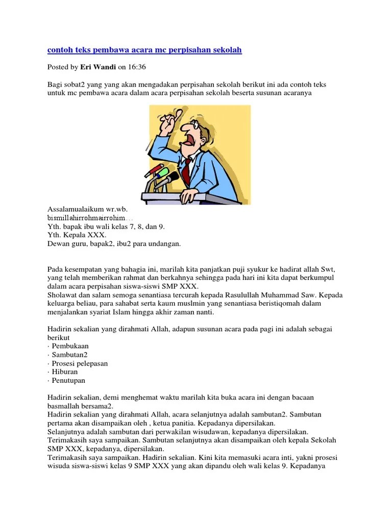 Contoh Contoh Teks Pembawa Acara Rapat Dinas - tukaffe.com