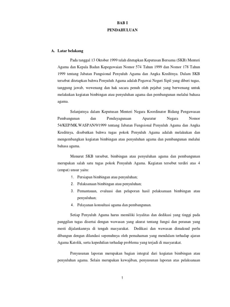 Contoh Laporan Bulanan Penyuluh Agama Kristen Non Pns Seputar - Wisata Hits
