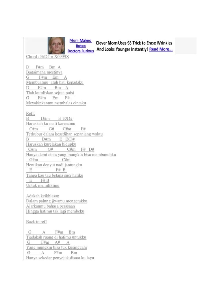 Kunci Gitar Haruskah Berakhir