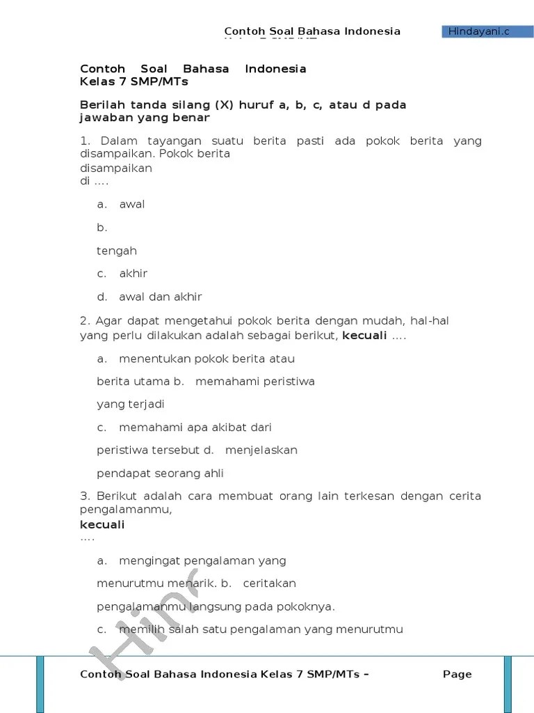 Contoh Soal Tes Qc | Materi Soal