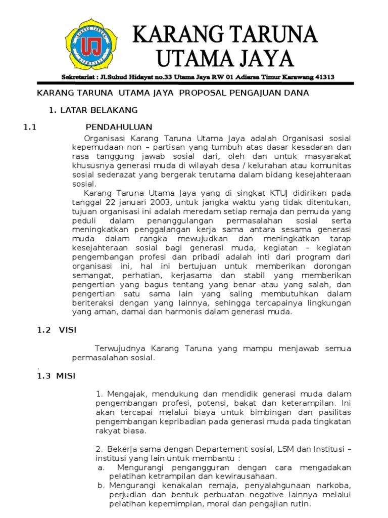 Contoh Proposal Bakti Sosial Di Lingkungan Masyarakat - Revisi Id