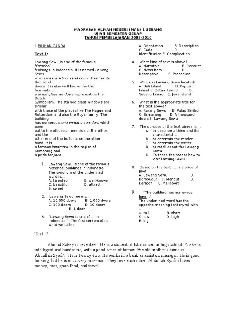 Contoh Spoof Text Beserta Soal Dan Jawaban – Rasanya