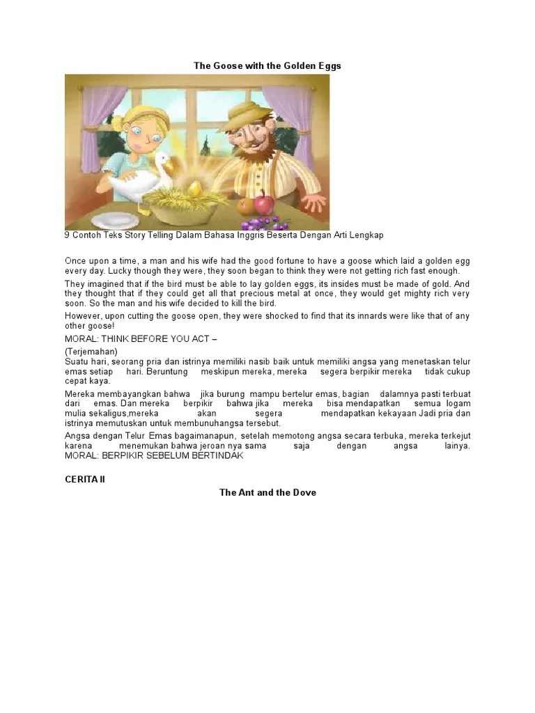 Teks Story Telling Singkat