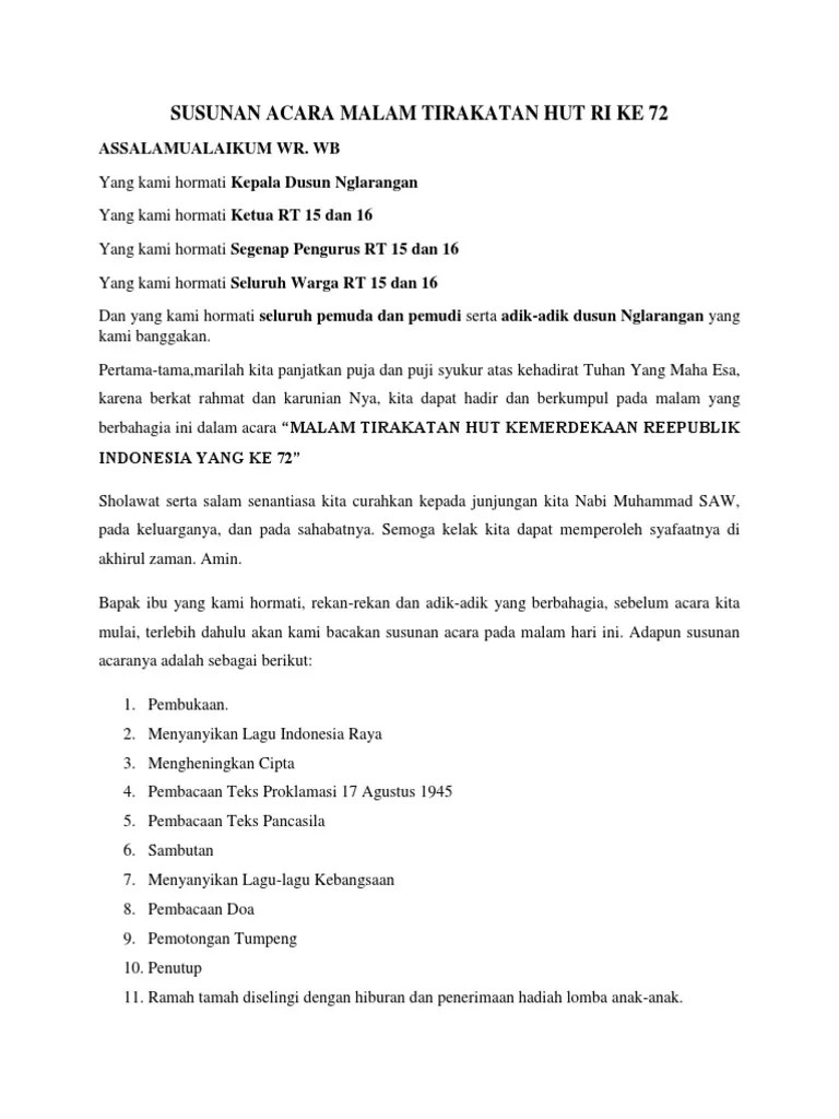 Kumpulan Contoh Contoh Susunan Acara Pembukaan Lomba - Kumpulan Contoh Teks  MC