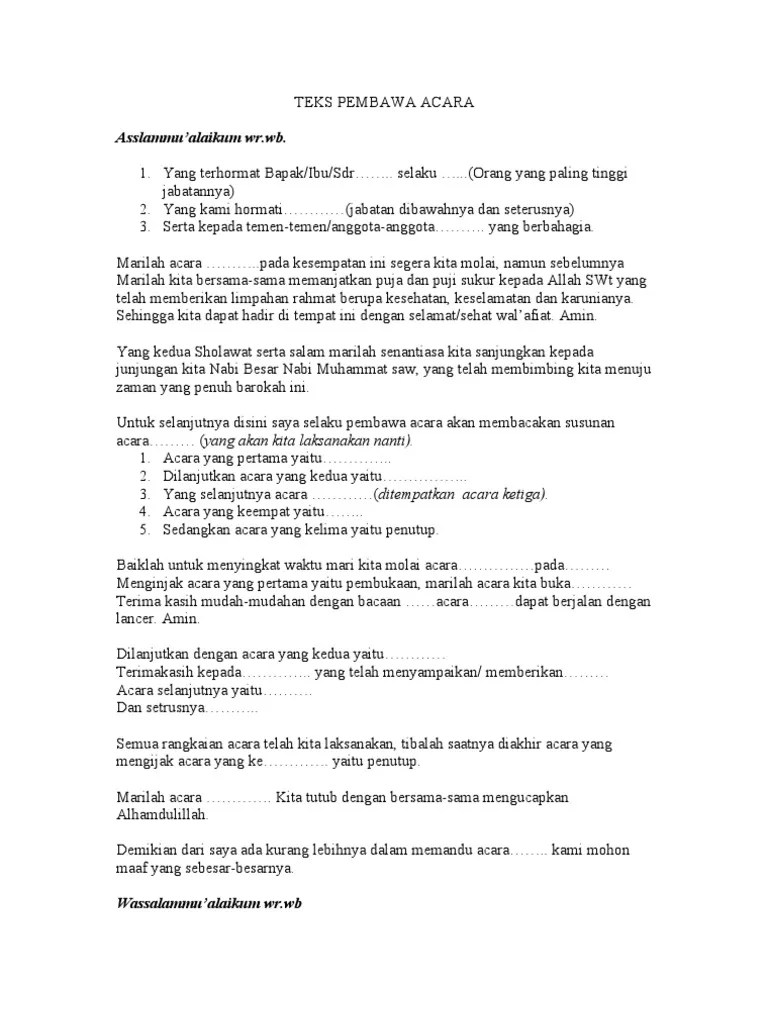 Kumpulan Contoh Contoh Mc Acara Aqiqah - Kumpulan Contoh Teks MC