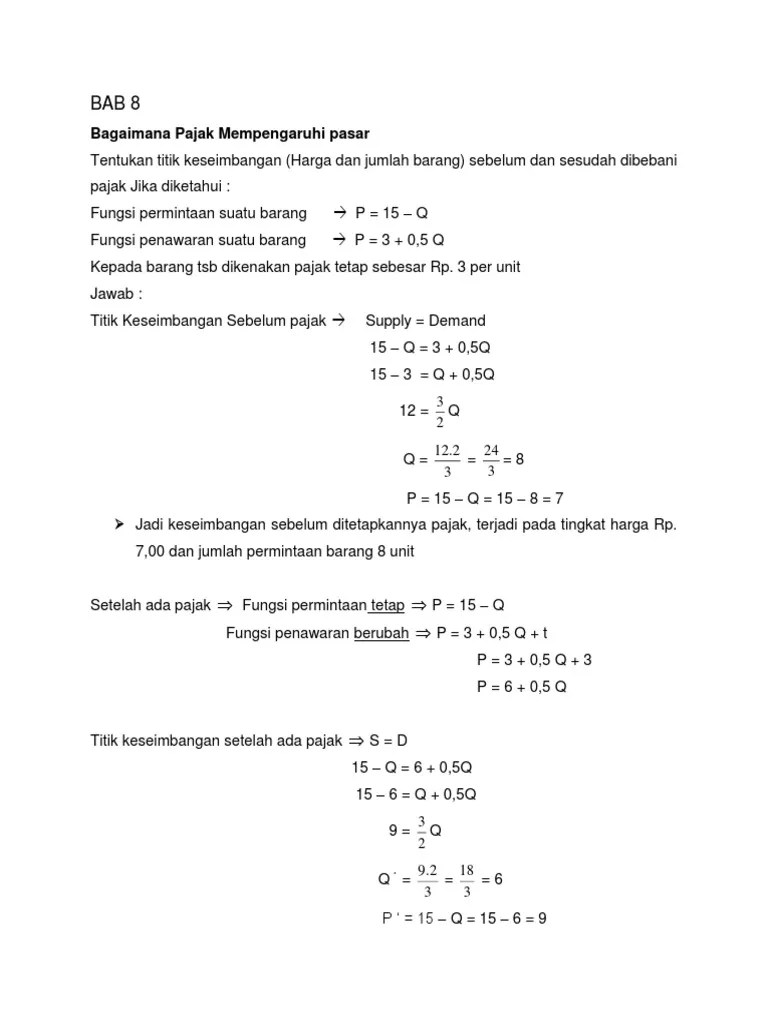 Contoh Soal Persamaan Kuadrat Dalam Ekonomi