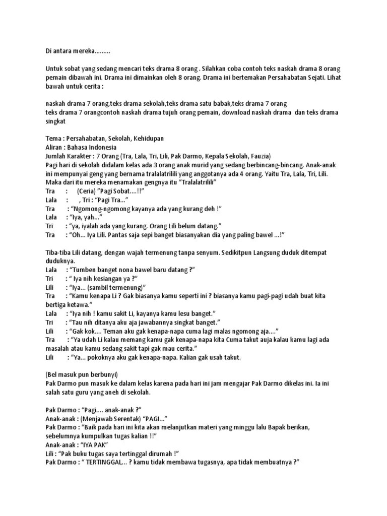 Teks Drama Fabel 5 Tokoh – Beinyu.com