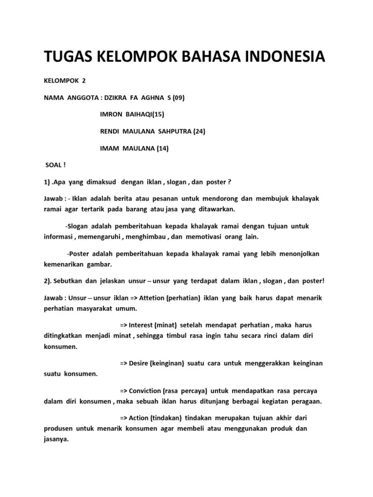 Sebutkan Unsur Unsur Iklan Slogan Dan Poster