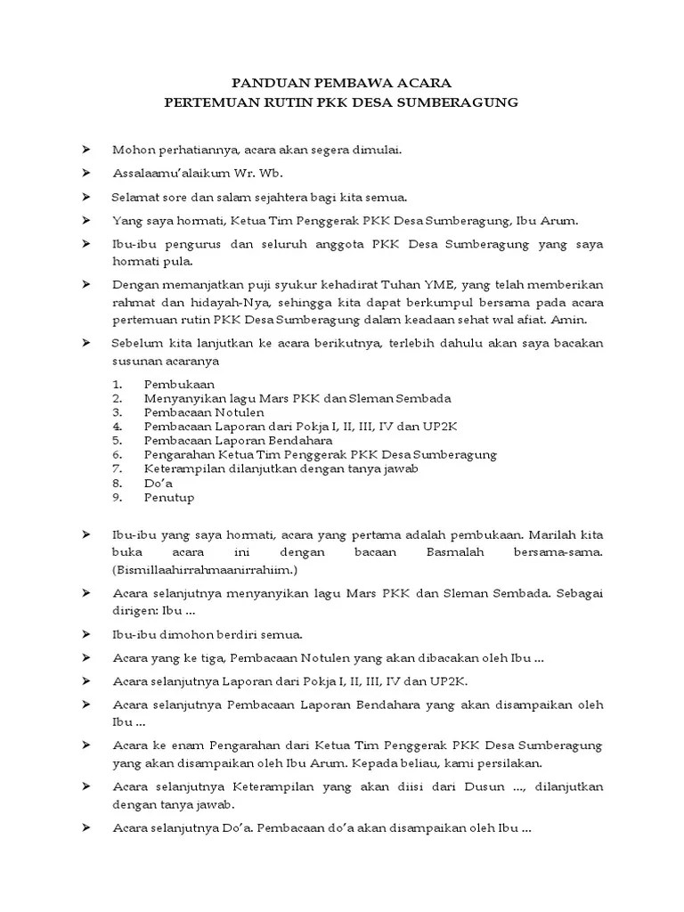 Kumpulan Contoh Teks Pembawa Acara - Kumpulan Contoh Teks MC