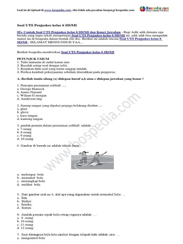 Soal Essay Kebugaran Jasmani Beserta Jawaban