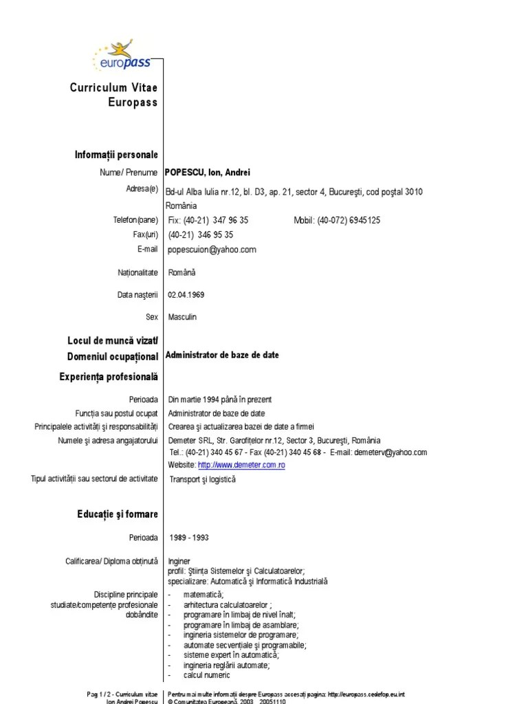 ✅ get now the european curriculum vitae counts with the essential elements to obtain a professional result and will adapt to every country and to all kinds of. Europass Format Cv Europass Cv 2018 08 05 Cute766