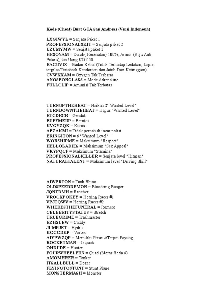 Cheat Gta Ps2 Darah Kebal
