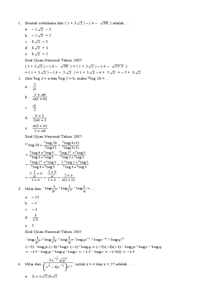 Contoh Soal Logaritma Ekonomi