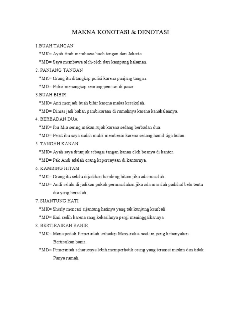 Contoh Kalimat Denotasi - 21 Buatlah Kalimat Yang M Lihat Cara Penyelesaian  Di Qanda - Langka yang ia deritannya semenjak kecil.